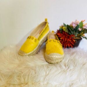 Yellow Espadrille Flats